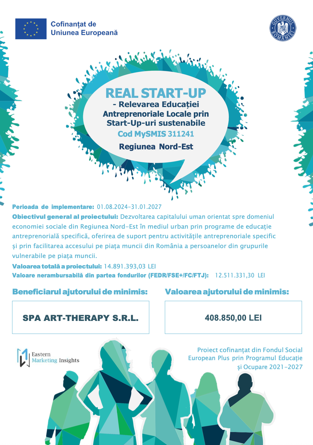 Proiect REAL START-UP - Cofinanțat de Uniunea Europeană